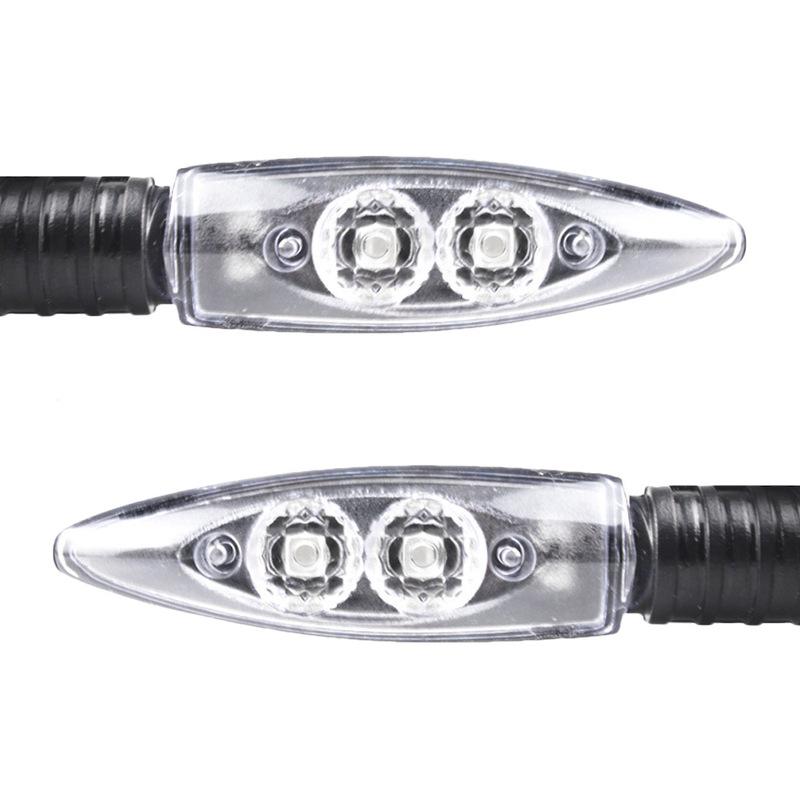 4PCS Motorcycle Turn Signal Indicator Light DC12V Motorbike 2LED Amber Constant Light for BMW F 650 GS (Twin) 2008-2012