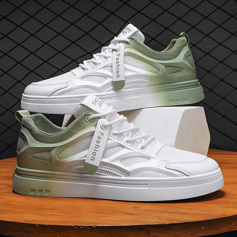 Herrenschuhe Frühling atmungsaktiv dünne Netzschuhe 2025 neuer Trend vielseitige Mesh Sport Freizeit kleine weiße Board-Schuhe trendige Schuhe
