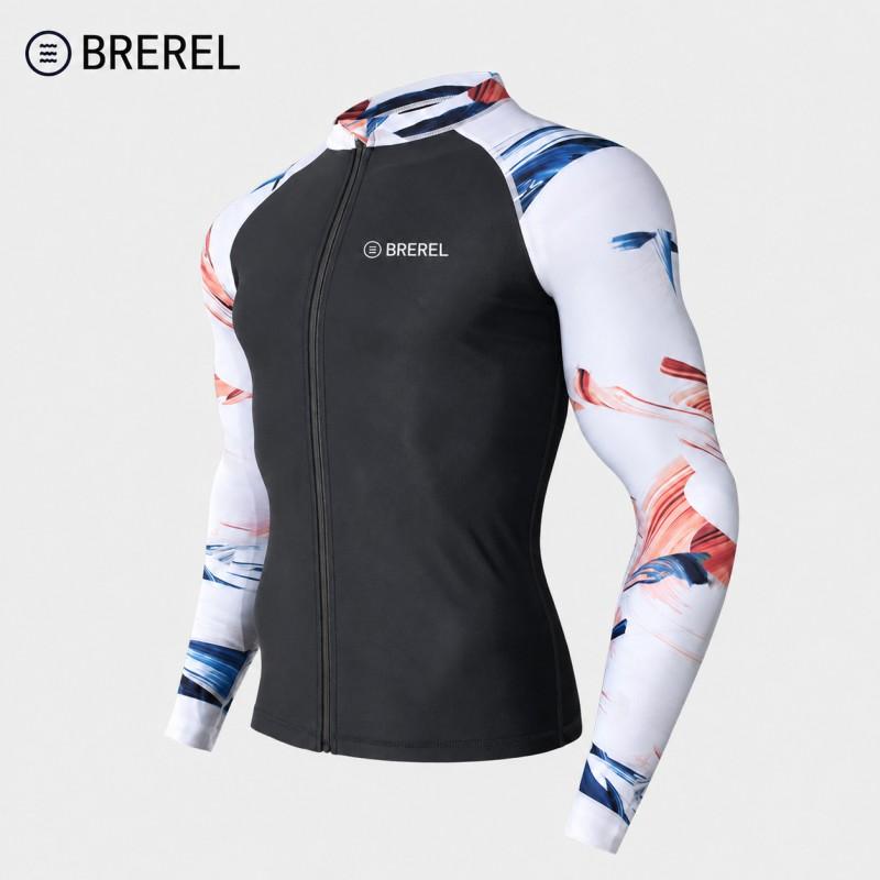 Herren UV-Schutz Rash Guard Set Langarm Schnelltrocknend Badeanzug Surfen Schnorcheln Tauchen Schwimmen