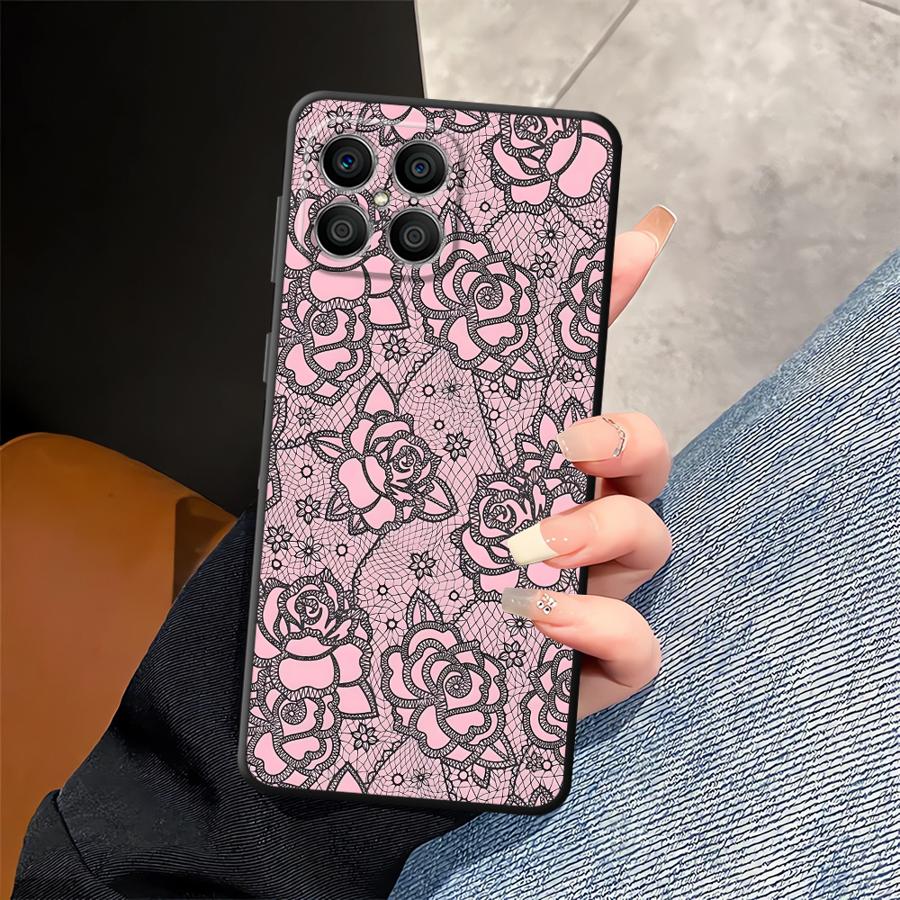 Creative Lace Pattern Funda Phone Cover Case for Honor 90 X7 X6 Magic5Lite X9a X8 8X 70 200 400 Lite X5b