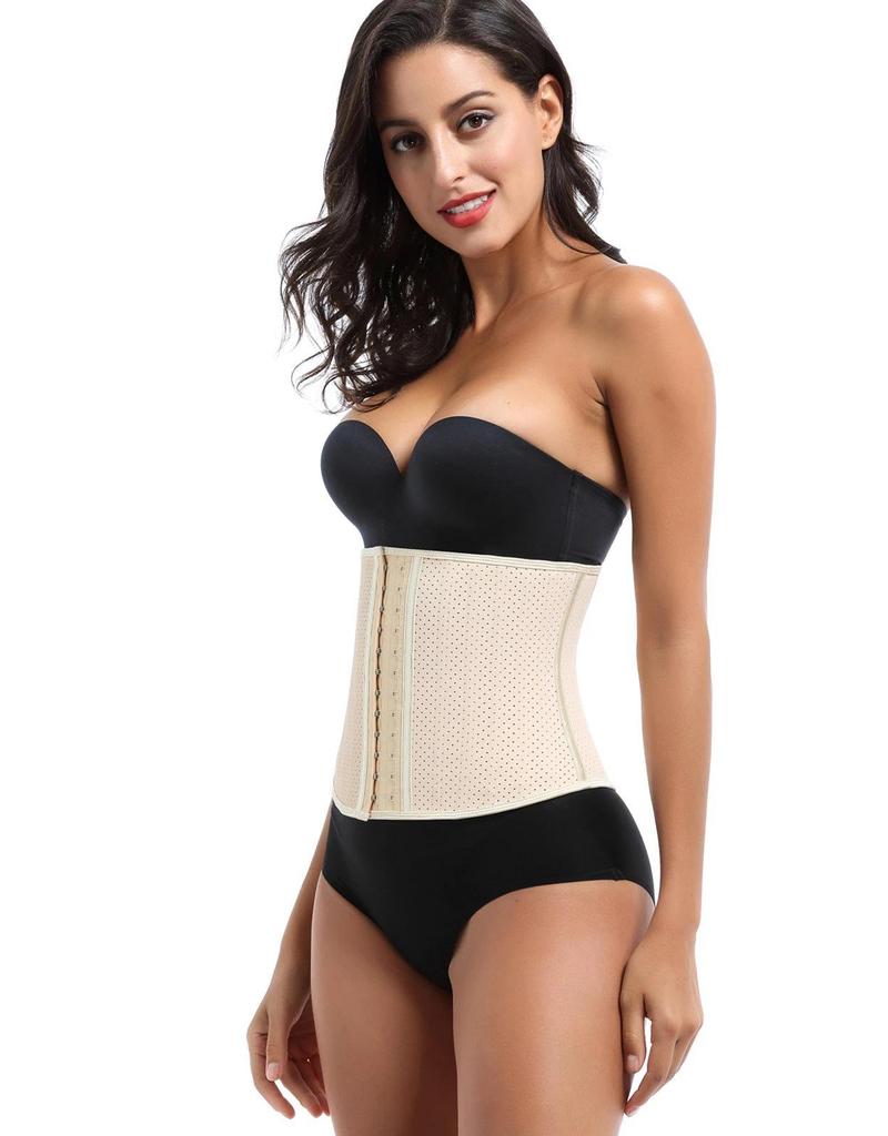 25 Steel Bones Waist Trainer with 9 Ventilation Holes for Tummy Control and Fitness