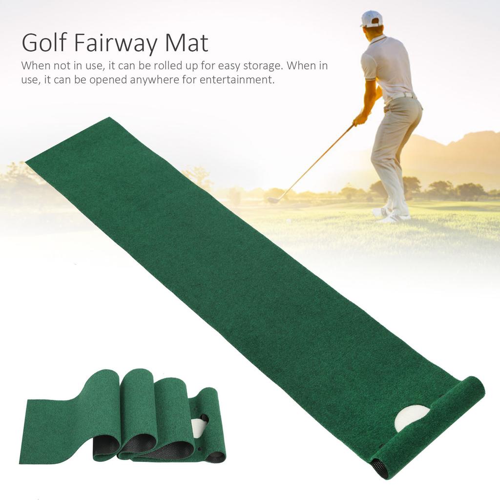 Indoor Golf Putter Mat Green Trainer Blanket Equipment Golf Hitting Practice Turf