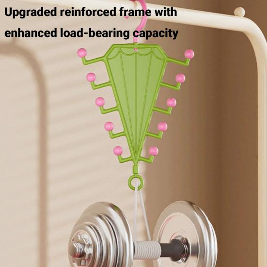 V Shaped Double-Sided Closet Organizer with 360° Rotating Space Saving