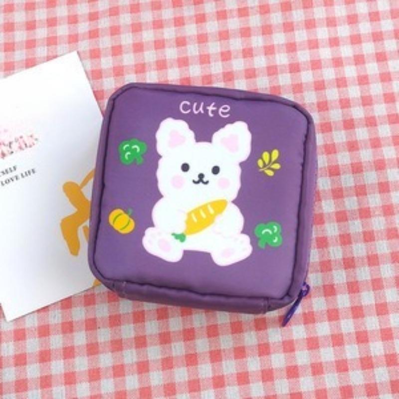 Sanitary Cotton Bag, Menstrual Pad Storage Bag, Korean Version, Instagram Style, Cute, Cartoon, Girl, Large Capacity, Caring Storage Bag