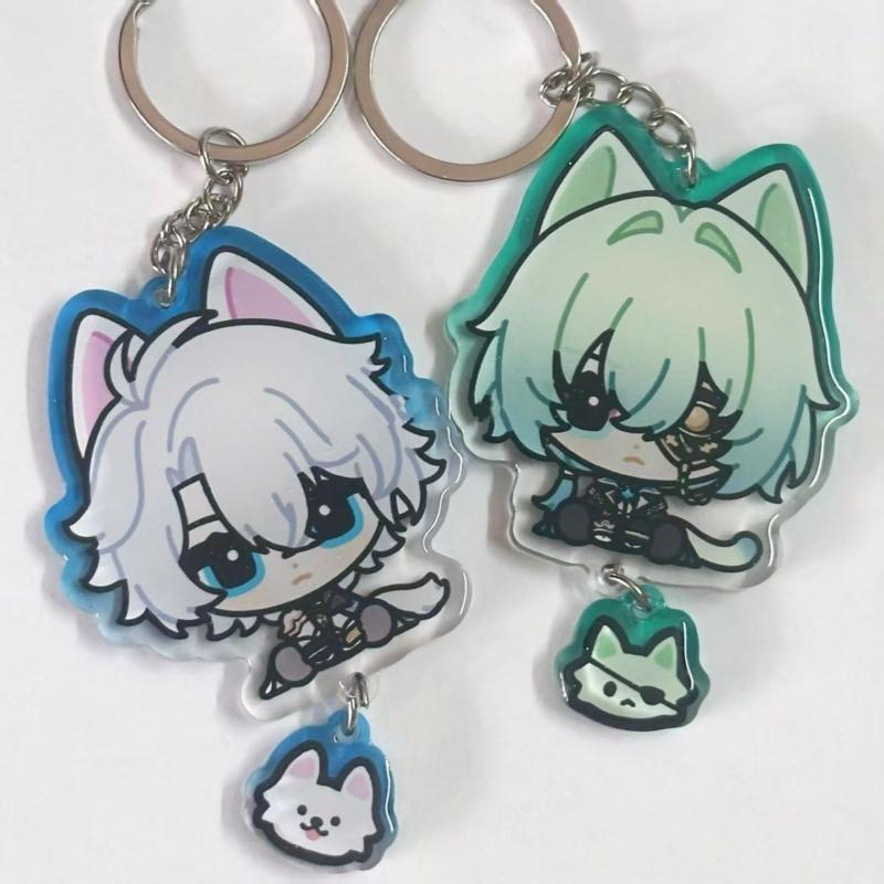 

Game Honkai Star Rail Phainon Anaxa Cosplay Keychain Kawaii Acrylic Pendant Keyring Key Chain 2Pcs/Set Bag Accessories Prop Gift
