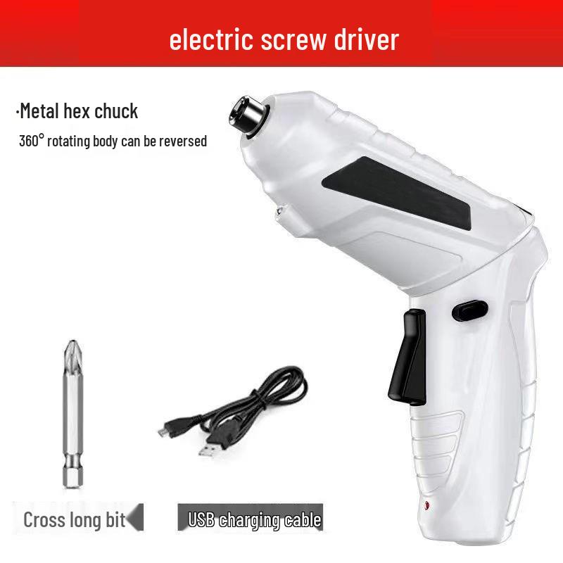 Rechargeable Mini Electric Screwdriver Drill - Fully Automatic, Household Compact Tool