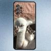 Kawaii Alpaca Lovely Phone Case For Samsung S25,S24,S21,S22,S23,S30,Ultra,S20,Plus,Fe,Lite,Note,10,9,5G Black Cover