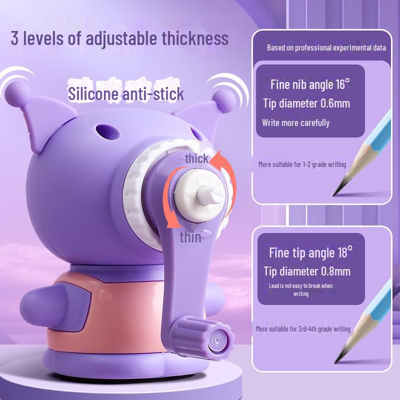 Coulomi Hand-Cranked Automatic Cartoon Pencil Sharpener for Students