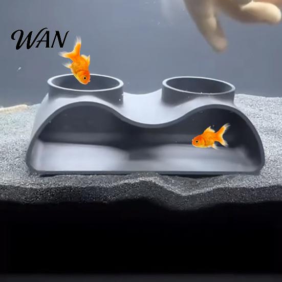 Non-toxic Fish Tank Tunnel Double Opening Aquarium Cave Tunnel, Hideout Decoration with Two Entrances, Hiding Spot for PLA Artificial Stone