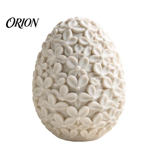 3D Printed Flower Relief Eggs Floral Easter Egg Ornament, Embossed Spring Window Display Accents Tabletop Decor, Desktop Figurine for Holiday