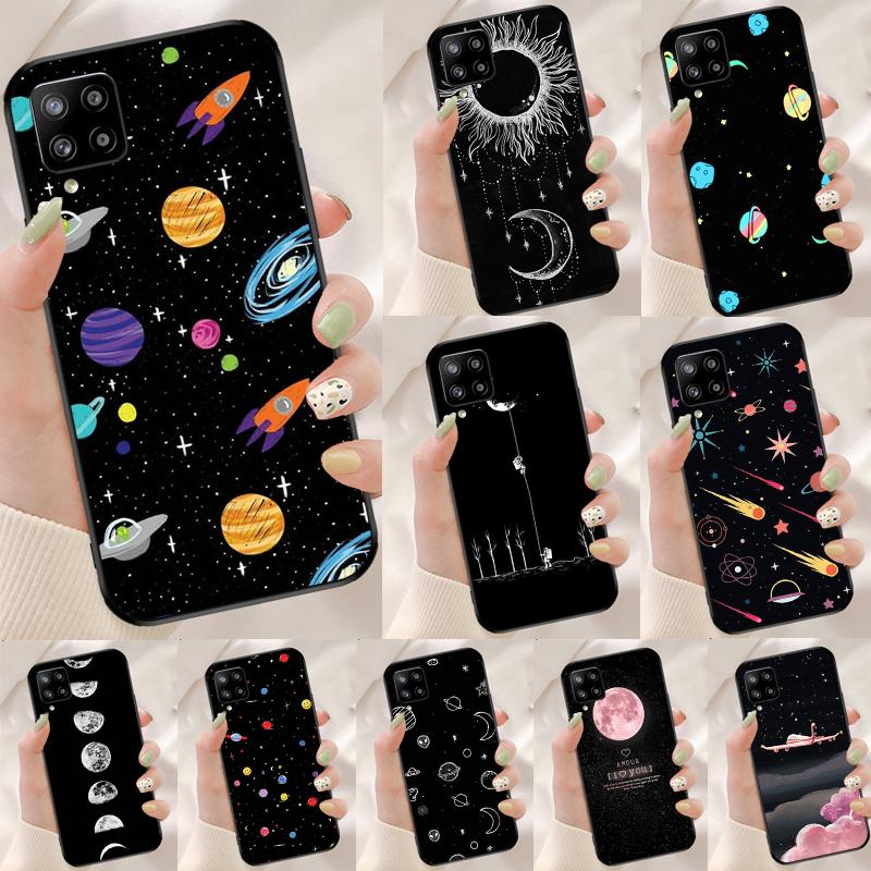 Black White Moon Space Astronaut For Samsung Galaxy A26 A05 A06 A16 A54 A34 A14 A22 A32 A52 A55 A35 A15 A53 A13 A56 A36 Case