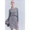 H M MAMA Crinkle Nursing Dress Gray 1216388002
