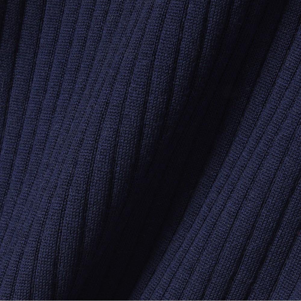 [Lacoste] Women's Fine Merino Wool Rib-Knit Short-Sleeve Sweater AF4146-56G166