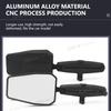 SEAMETAL 2Pcs Motorcycle Rearview Mirror 360-Degree Rotation Wide Angle Rear View Mirror Universal Alloy Motorbike Side Mirror