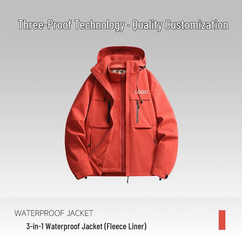 Veste d'alpinisme 3-en-1 BMW avec logo personnalisé - Vêtement d'extérieur Automne/Hiver pour magasin 4S ou vêtements de travail d'équipe