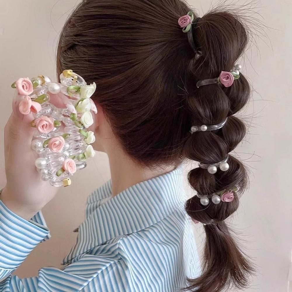 Charmantes Telefonkabel Haargummi Hohe Elastizität Pferdeschwanz Zopf Haarseil Täglich