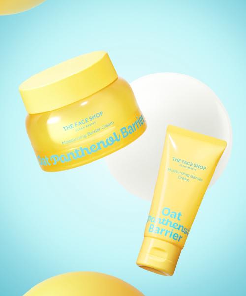 The Face Shop Oat Panthenol Moisturizing Barrier Cream Set Free Gift Set