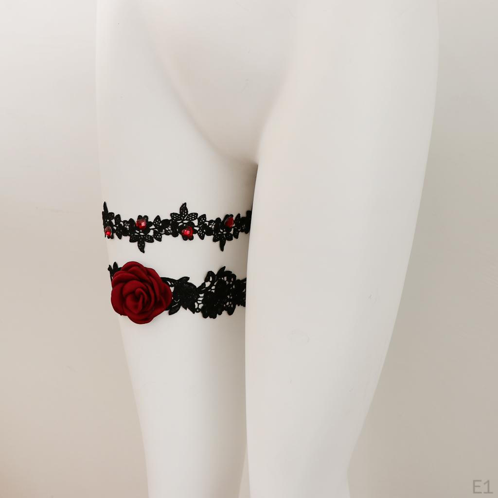 2 Pieces. Fabric Flowers Garter Bridal Garter, Evening Wear And