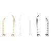 2Pcs 5.9ft & 6.9ft Metal Wedding Arch Curved Top Graduation Season Parties Archway Sturdy Semi Open Design Backdrop Stand
