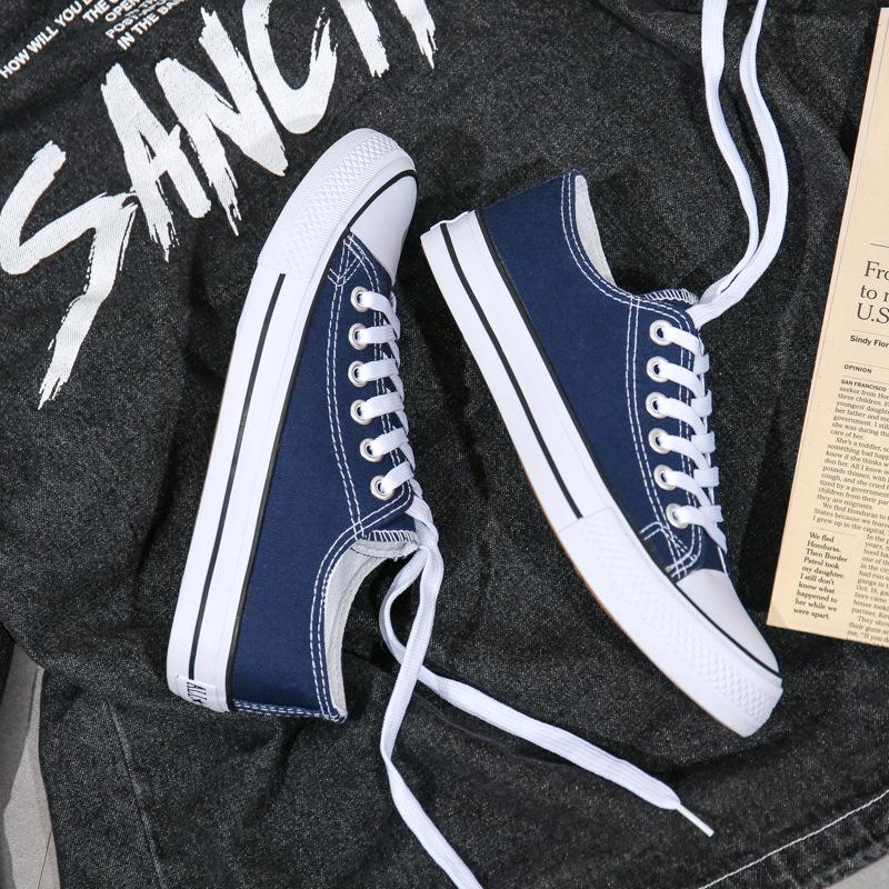 Low-Top Canvas Women's Shoes Soft-Soled Non-slip Board Shoes Simple Fashion Lace-Up Casual Shoes Versatile Women's Board Shoes