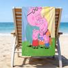 Ultra-Soft Beach Towel with Peppa Pig Theme,Ideal for Pool - Camping, Diving - Perfect Travel Essential, Vibrant Beach Towel.