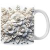3D Spring And Summer Spring Flower Butterfly Butterfly Diamond Ceramic Coffee Mug Water Cup