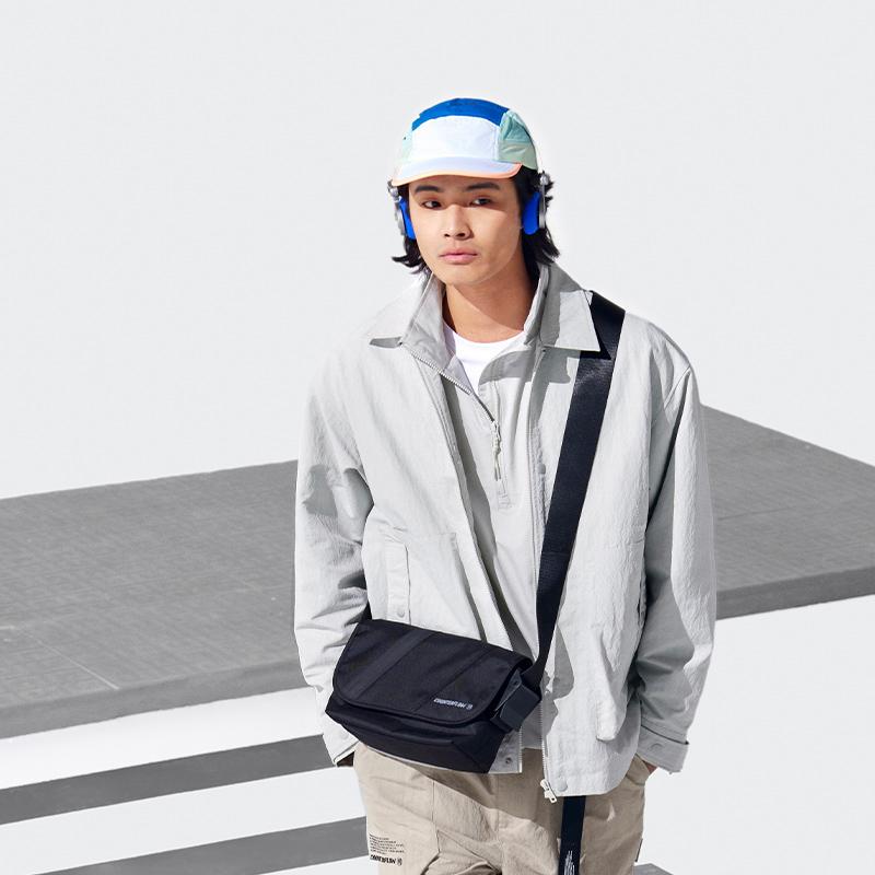 New LiNing CF Polyamide Sling Bag, Shoulder Bag, Crossbody Bag Regular Unisex Black ABDU177-2