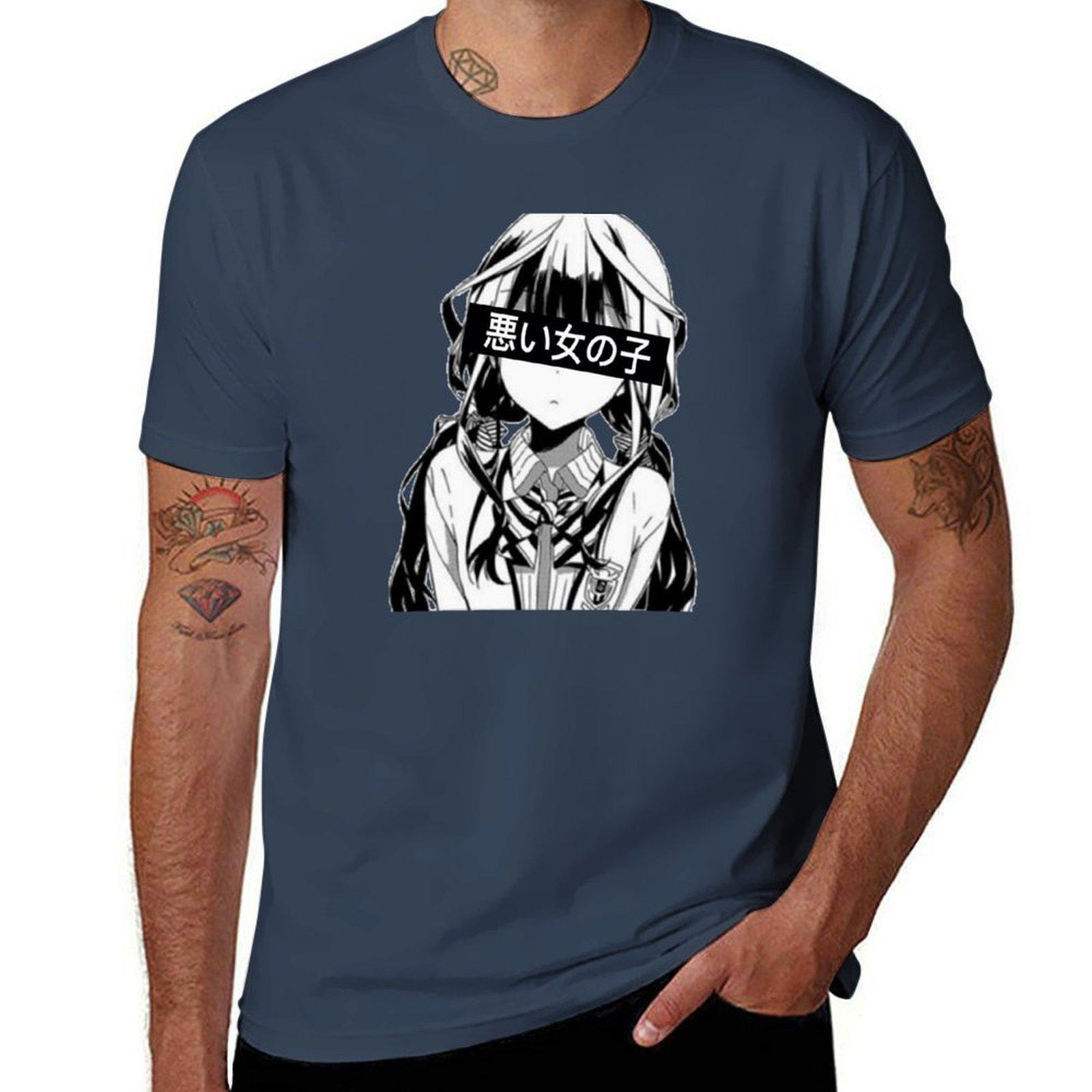 Bad girl Japanese style TShirt Classic Basic Casual TShirt S