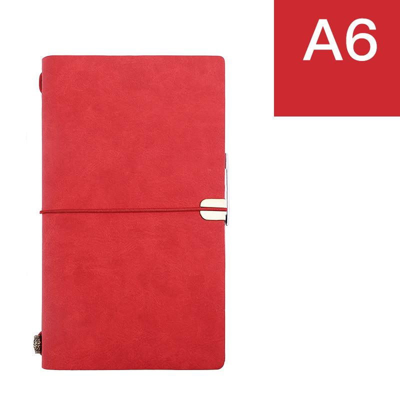 

Творческий блокнот А6 в ретро-европейском стиле, портативный блокнот для путешествий, творческая разборка, портативная ручная книга красный