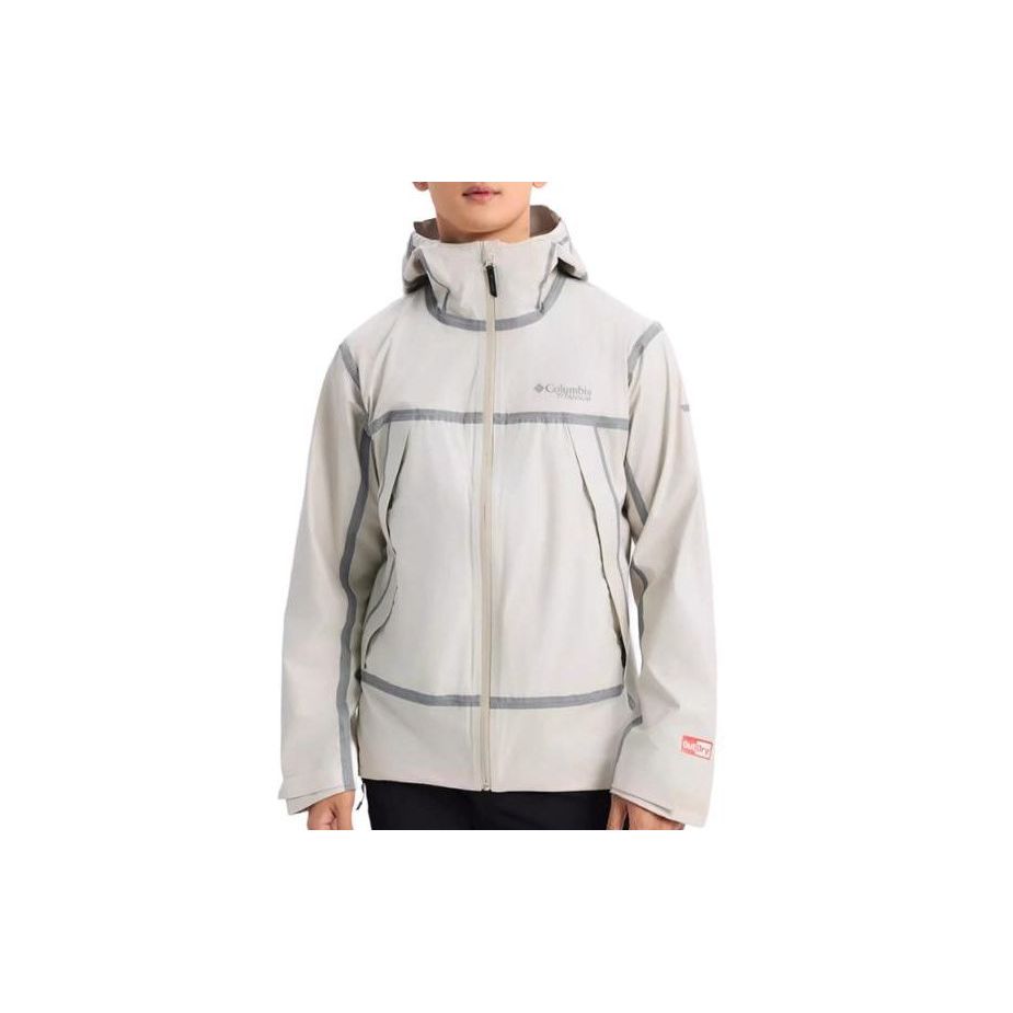 Columbia Titanium Series Logo Comfortable Sports Long Sleeve Waterproof Lightweight Jacket Unisex Jacket Off-White WE2939-278