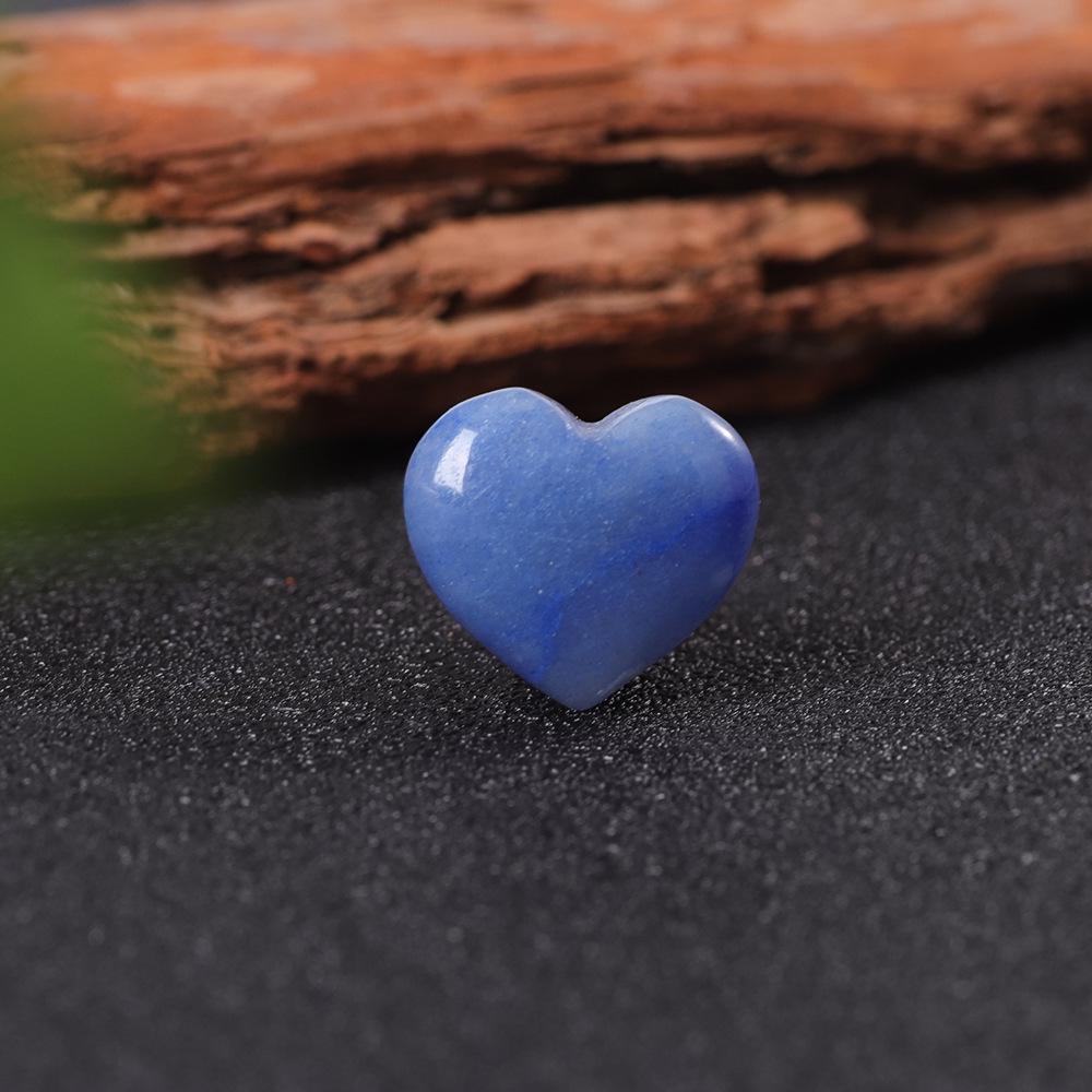 8x20mm Natural Stone Peach Heart Pendant - Crystal, Jade, Agate Gem for DIY Jewelry