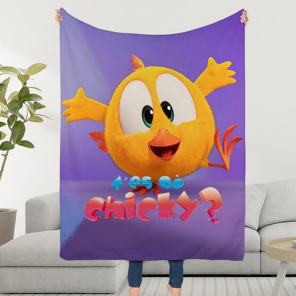 W-Wheres C-ChickyS Cartoon Blanket Throw Super Cosy Plush Living Room Sofa Couch Childish Birthday Gifts