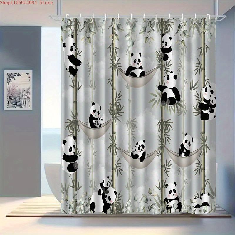 Easy Care Shower Curtain With Hooks Waterproof Anti-mold Cute Simple Style Quick Install For Home Hotel Apartment Dorm Bathroom
