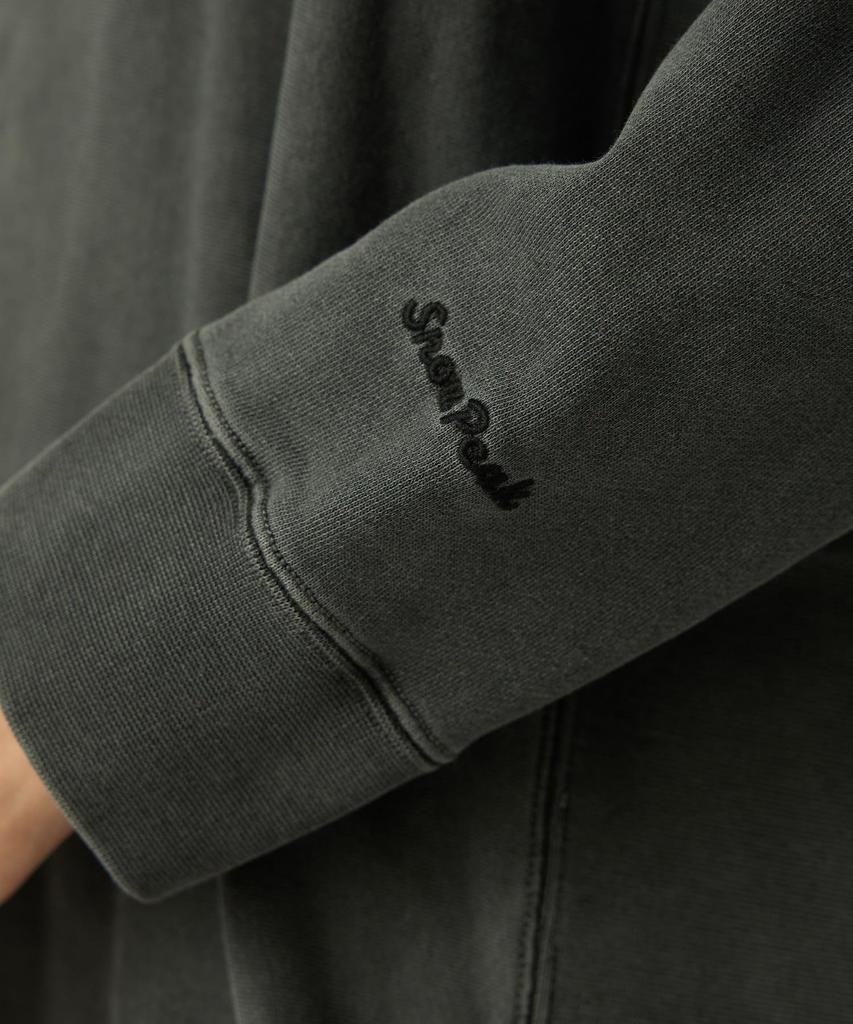 Snow Peak Garment Dyed Pullover Cut and Sew Long Sleeve and Size L SW-25AU012, T-Shirt, Men's Women's, Charcoal,