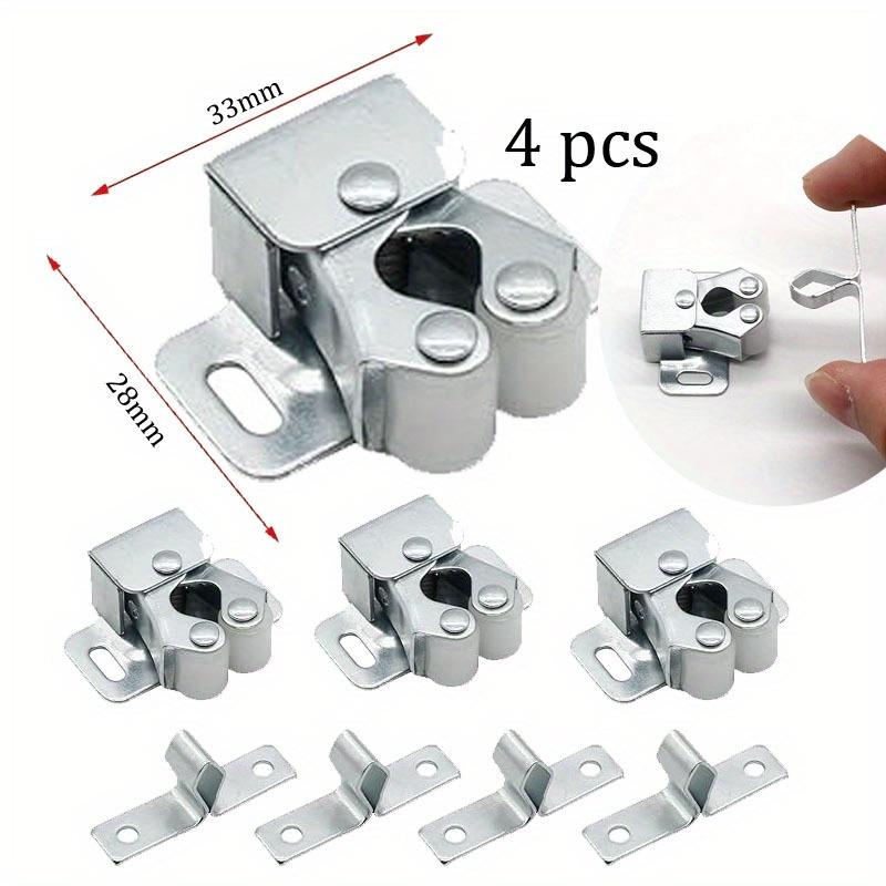 4pcs Door Catches Double Roller Strong Hold Cupboard Cabinet Door