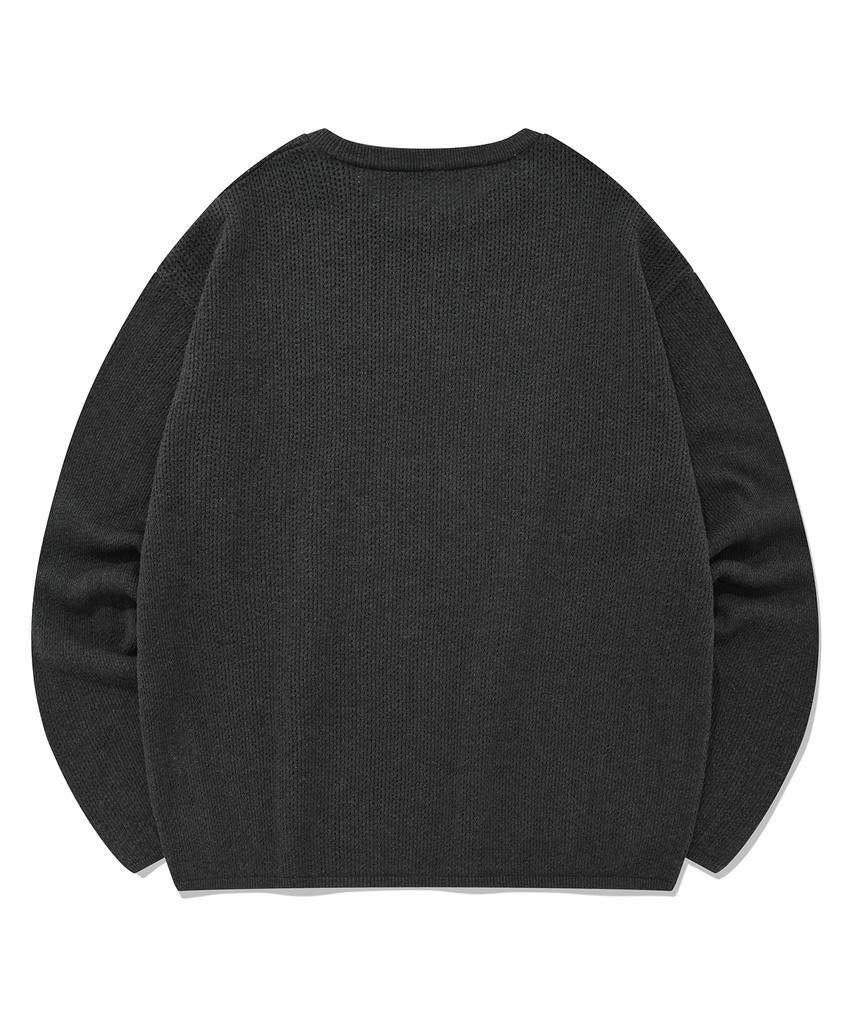 FALLETT [22Fw] Deuce Nero Long Sleeve Knit Charcoal