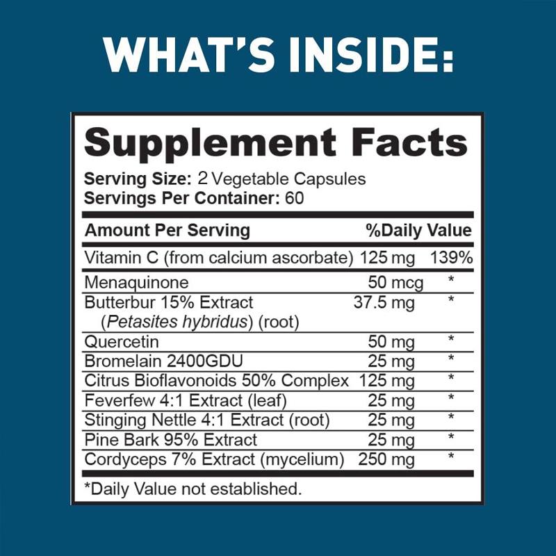 Capsule di vitamina C di alta qualità, contenenti bioflavonoidi degli agrumi, corteccia di pino e cordyceps, hanno effetti depurativi e detossificanti per i polmoni.