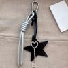 Trendy PU Leather Star Pendant Keychain Stylish Braided Rope Key Holder Handmade Colorful Keyring for Fashion Lovers
