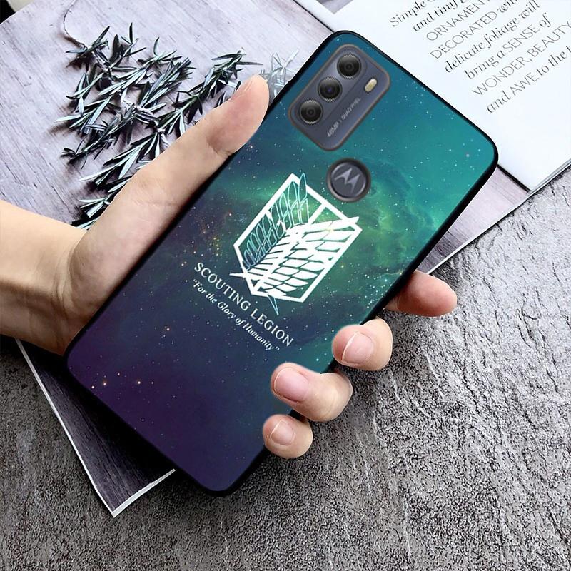 Funda para teléfono de Ataque a los Titanes para Motorola Moto E32 E20 E40 G22 G52 G20 G30 G100 G60 G50 G10 GPure GStylus G9 One Action Macro