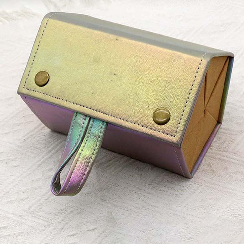 Magnetic Button Five Lattice Glasses Storage Box Portable Glasses Protective Case Work