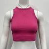 Women's Fashionable Summer Work Small Vest Sports Short Navel Hollow Out Sleeveless Tops