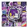 55 Purple Small Fresh Graffiti Personalized Laptop Suitcase Car Decoration Waterproof Stickers
