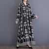 Long sleeve Plus size Cotton vintage Floral new in dresses for women casual loose spring autumn dress