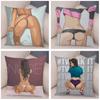Sexy Beauty Pillowcase Decorative Cartoon Lady Chest Ass Pad Sofa Car Home Fashion Girl Polyester