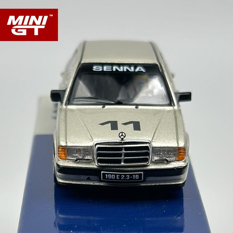CUFNM1 MINIGT 1:64 Mercedes-Benz 190E 2.3-16 #11 Ayrton Senna 1984 Alloy Car Model 1076