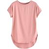 Fabricorn Women's Dust Rose Solid Regular Fit Short Sleeve Casual T-Shirt, Small Size
