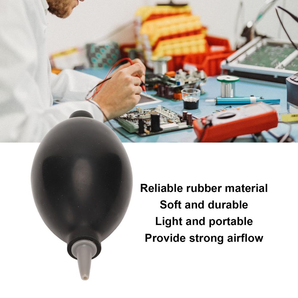 Multi-Surface Use Black Small Bulb Blower Soft Rubber Mini Size Air Puffer Mini Squeeze Ball Pump Watch Electronics