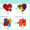 Broche Quebra-cabeça Arco-íris Colorido Distintivo de Metal de Desenho Animado Único Para Bolsas e Acessórios