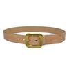 Regular Size Thick Cowhide Leather Genuine Saddle 40mm Brass Buckle [voodoocats] Belt, Leather, Leather, Width,