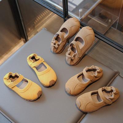 Girls' Mary Jane Sneakers New Arrival | Children's Soft-Sole Casual Shoes with Elastic Heel Strap Cute Girls Shoes